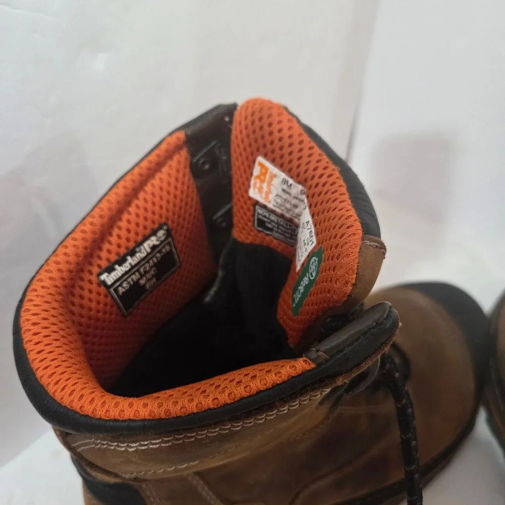 Timberland PRO Boondock 8 Inch Composite Toe Waterproof Work Boots Brown Mens 8M - Picture 7 of 12